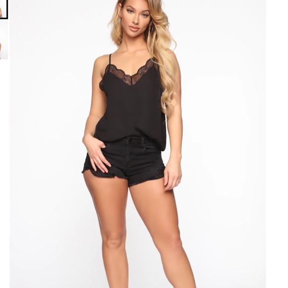 NWT Fashion Nova Black Lace Cami - Picture 4 of 12
